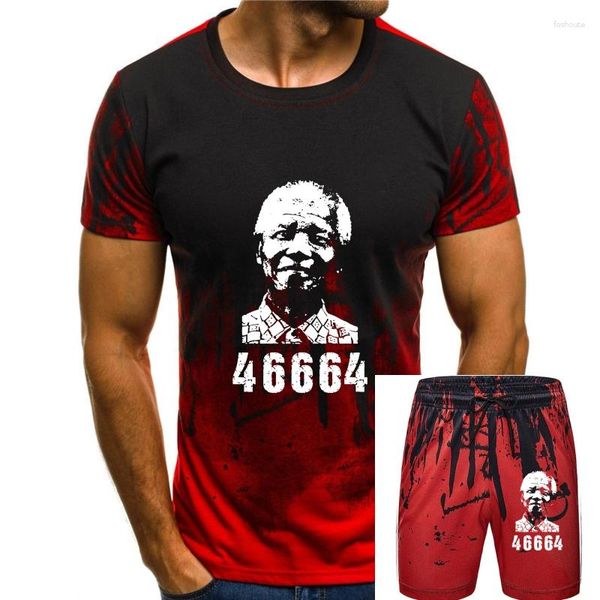 Camisetas para hombres Camisa para hombres Moda Mandela Forever Nelson Madiba Peace Afrika Africa Print Tees Manga corta O Cuello