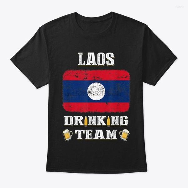 Camisetas para hombre Camiseta para hombre Laos Drinking Team Funny Beer Camiseta para mujer