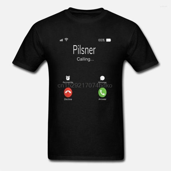 Camisetas para hombre, camiseta para hombre, diseño inspirado en el teléfono de cerveza Pilsner para P, camiseta para mujer