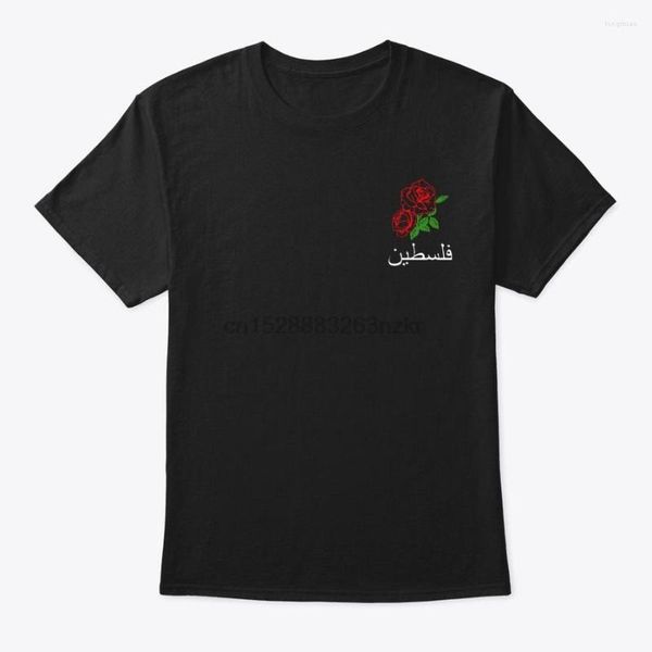 Camisetas para hombre, camiseta para hombre, camiseta rosa árabe con bolsillo para salvar Palestina, camiseta para mujer