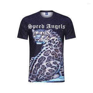 T-shirts hommes hommes chemise été respirant manches courtes décontracté imprimé t-shirts plage lâche 3D animal mode streetwear bleu t-shirt