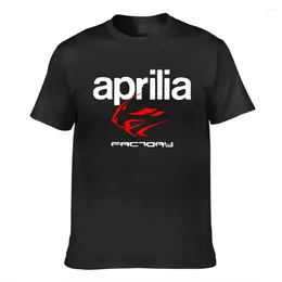 T-shirts masculins hommes chemises T-shirt d'été Aprilia Factory Motorbike imprimé Mens Sz S 2xl