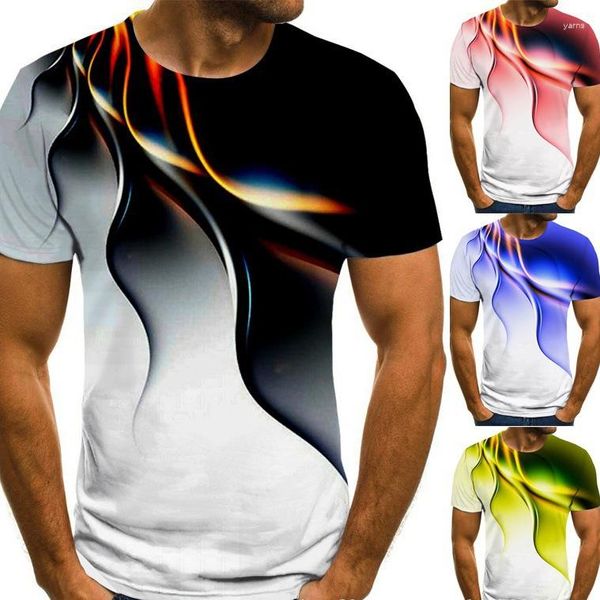 T-shirts pour hommes T-shirts cool à manches courtes hommes 3D Cloud coloré Male XS-6XL