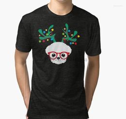 T-shirts pour hommes Hommes T-shirt à manches courtes Chien maltais Noël Cadeau de Noël Chemise Femme T-shirt