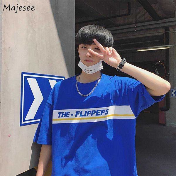 T-shirts pour hommes T-shirts à manches courtes pour hommes Dessin animé Imprimé Loisirs Oneck Casual Style coréen Ulzzang Mens Summer Tops Mode Simple Allmatch Z0522