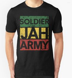 T-shirts pour hommes hommes soldat de l'armée de Jah T-shirt noir jamaïque Marley Rasta hauts à la mode de haute qualité