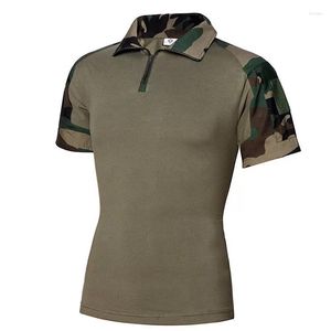 Heren t shirts mannen zomer shirt mooie paintball tactische korte mouwen militaire camouflage katoenen gevechts tee jacht kleren