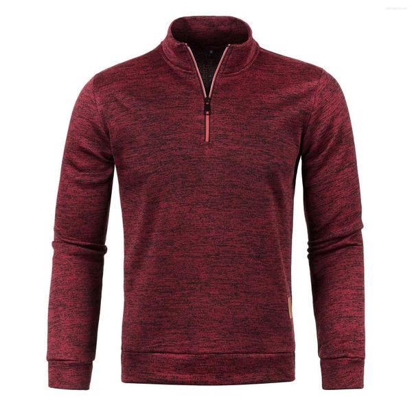 T-shirts hommes hommes T-shirt 2023 automne hiver décolleté fermeture éclair tricot chemise manches mince velours haut pull manteau vêtements vintage t-shirts