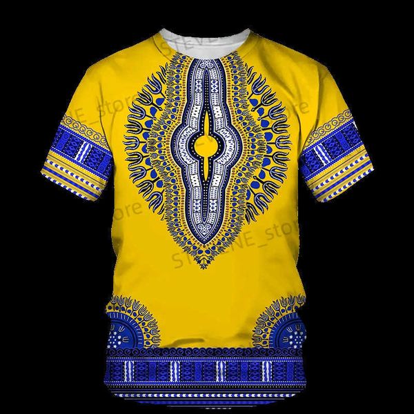 Camisetas para hombres Hombres T Shirt African Dashiki Tops tradicionales Vintage Estilo étnico Ropa Trajes casuales O-cuello Oversize Short Slve Strtwear T240325