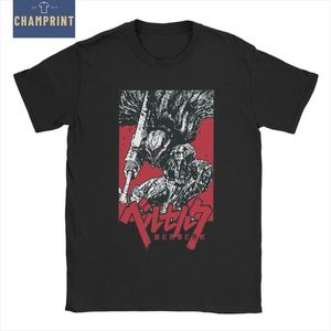 Heren T-shirts Mannen T-shirt Berserk Guts Grappige Katoenen Tees Korte Mouw Anime Manga T-shirt Ronde Kraag Kleding Uniek