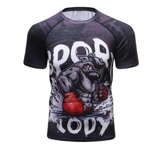 T-shirts pour hommes T-shirts pour hommes Marque Gym Fitness Jogging Sports Compression Séchage rapide Fit Tight Rashguard Top Running Training Tshirt Short Sleeve 230607