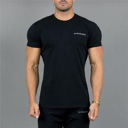 T-shirts hommes hommes T-shirt Fitness Bodybuilding T-shirts Gyms Alphalete Tees Tops Mode Tshirt Homme Vêtements de haute qualité C275K