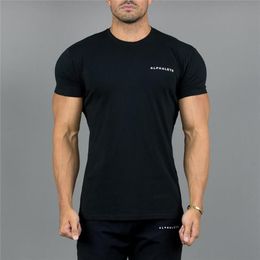 T-shirts hommes hommes T-shirt Fitness Bodybuilding T-shirts Gyms Alphalete Tees Tops Mode Tshirt Homme Vêtements de haute qualité C343P