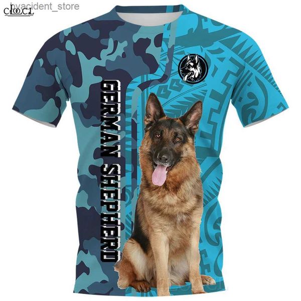 Camisetas para hombres Camiseta para hombres Pastor alemán Estilo polinesio Camiseta impresa en 3D Verano Mujer Casual Streetwear Manga corta Camiseta masculina Tops L240304