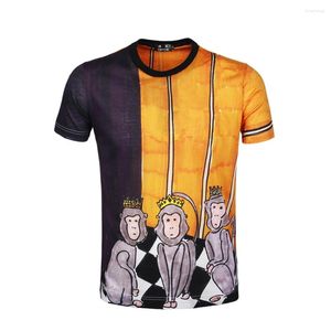 Heren T-shirts Heren T-shirt Aap Gedrukt Korte Mouwen Tees Katoen Crewneck Slanke Mode Tee Stijl Kwaliteit Merkkleding