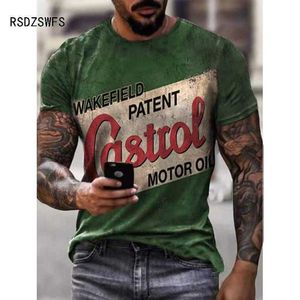 Heren t-shirts Men T-shirt Oversize Vintage korte mouw zomermode Harajuku Tees motorfiets letters print t shirt casual heren kleding t230103