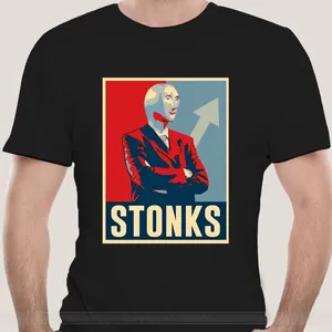 T-shirts hommes hommes T-shirt Stonks Obama Dank Memes V1 T-shirt femme chemise homme marque Teeshirt été coton