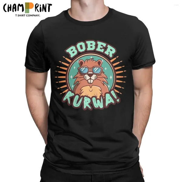 T-shirts pour hommes T-shirts Bober Kurwa Beaver Funny Novelty Tee-shirt Colte à manches courtes Colw Couw Clothing Graphic Imprimé