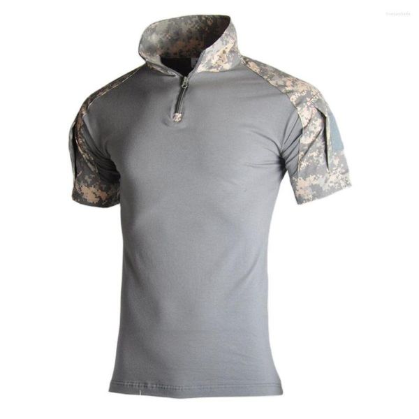 Camisetas para hombre, camiseta táctica para hombre, camiseta de combate militar de manga corta para hombre y mujer, Paintball transpirable de secado rápido