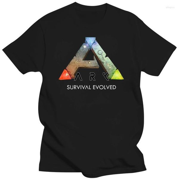 T-shirts pour hommes Hommes Tee Ark Survival Evolved Games T-shirts pré-coton Casual Col rond Noir