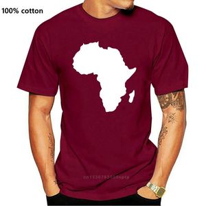 Heren T-Shirts Heren Tshirt AFRIKA KAART VLAK - T-Shirt Dames Tees Top