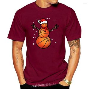 T-shirts pour hommes T-shirt pour hommes Basketball Snow Man Noël Chemise drôle T-shirt imprimé T-shirts Top