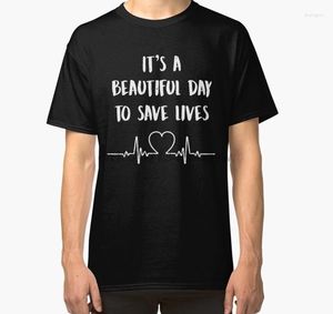 T-shirts pour hommes T-shirt pour hommes à manches courtes It A Beautiful Day To Save Lives Funny Cna Registered Classic Shirt Tee Tops Women T-shirt