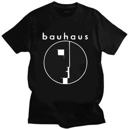 Heren t-shirts mannen t-shirts bauhaus post punk goth rock crew nek grafische t-shirts mannelijke casual shirt mode klassiek oversized t-shirt ropa hombre t240510