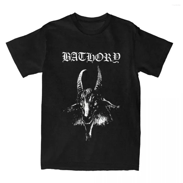 Camisetas para hombres Hombres Mujeres Bathory Black Metal Shirt Summer Vintage Pure Cotton O-cuello Manga corta Streetwear Tamaño grande