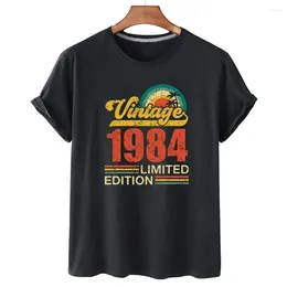 T-shirts masculins T-shirts d'anniversaire d'anniversaire pour hommes 1964 1984 1984 Family Party Coton Shirt Short à manches