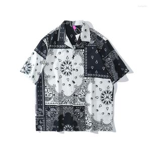 Camisetas para hombre y mujer, camiseta con estampado de pañuelo de verano, camiseta de manga corta de Cachemira de gran tamaño para hombre, ropa de calle Harajuku Hiphop Punk