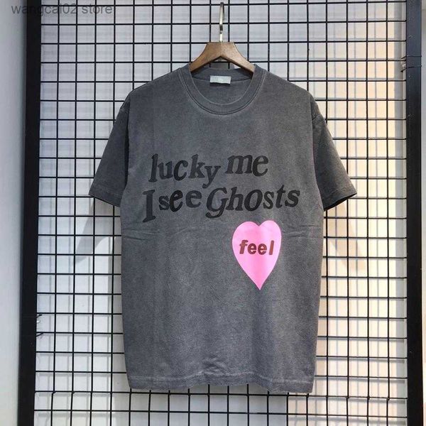 T-shirts pour hommes Hommes Femmes T-shirts Lucky me I see ghost Feel T-shirt Kids see ghost camp flog 2008 Tee Vintage High Quality Tops T230602