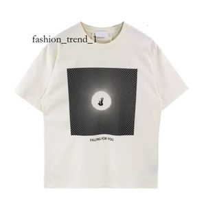 Heren T-shirts Heren Dames Vintage Zware Stof RHUDE BOX PERSPECTIEF Tee Iets losse tops Veelkleurig Logo Mooi gewassen Rhude T-shirt 3486