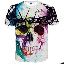 Heren T-shirts Heren 3D Est Mode Harajuku Mannen/Vrouwen T-shirt Print Wit Zwart Leeuw Hip Hop Merk T-shirt zomer Tops Tees 2024 Dro Othpy