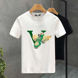 T-shirts voor herenheren en dames korte mouw T-shirt Luxury Brand Print Shirt 100% katoenen hoge kwaliteit Harajuku-stijl Aziatische maat Harajuku J240523
