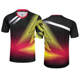 T-shirts voor herenheren en dames tafeltennis T-shirt Ademend snel droogtafel tennis T-shirt meisjes badminton tafel tenniskleding J240402