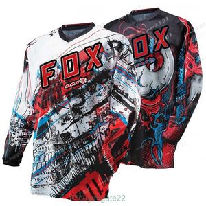 T-shirts pour hommes Hommes Bat Fox Downhill Jersey Manches longues Offroad DH VTT Séchage rapide Motocross Moto T-shirt 9EXT