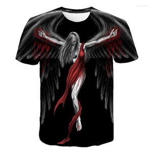 Camisetas para hombre Camisetas negras de ángel miserable para hombre Camisa con estampado 3D Moda de verano Camiseta de manga corta Mujer Camisetas casuales Tops Ropa para hombres