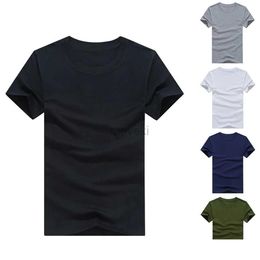 T-shirts masculins masculins style décontracté couleurs solides en coton régar fit tops d'été tee-shirts de base l'homme de base 5xl drop livraison appare dhjvm