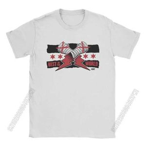 T-shirts voor heren heren cm punk aew werelden beste t-shirt katoenen kleding retro mode crewneck t-shirt cadeau t-shirt t240425