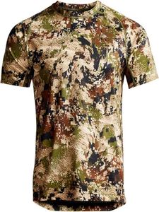 Camisetas para hombres Mens Core Lightweight Crew Camuflaje en seco Camete Camete Camiseta Camete Camiseta de pesca de verano
