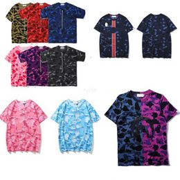 T-shirts pour hommes Mens Designer Shark T-shirt Femmes Japonais Sport Graffiti T-shirts pour hommes Coton Polo Couleur Taille M / L / XL / XXL / XXXL