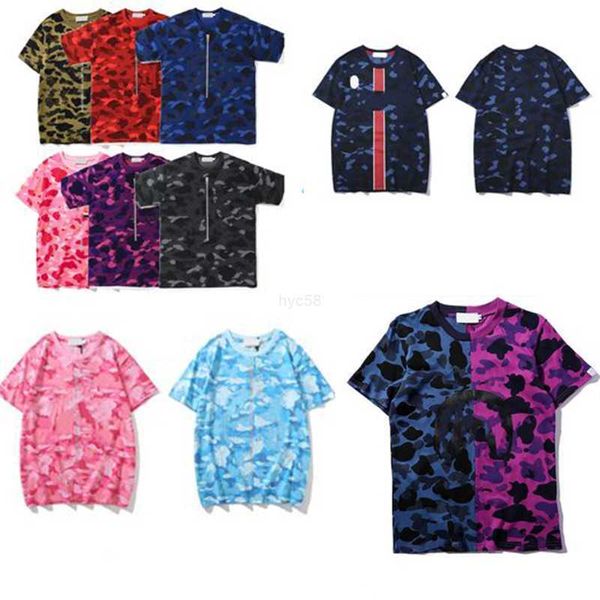 Camisetas para hombre Diseñador de tiburón camiseta para mujer Graffiti deportivo japonés Camisetas para hombre Polo de algodón color tamaño M/L/XL/XXL/XXXL