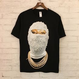 T-shirts pour hommes Chemiser pour hommes Hip Hop Streetwear Diamond Masked 3D Fashion 1: 1 T-shirt de coton de skateboard de haute qualité