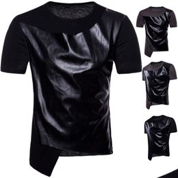 T-shirts pour hommes Hommes Designer T Shitrs Spell Cuir Cool O-Cou À Manches Courtes Hip Hop Style Été Nouvelle Mode Chemises Hommes Drop Livraison Dhnkb