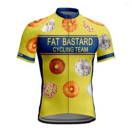 Heren t shirts heren donut print fiets jersey kleding zomers fiets korte mouwen teambicycle top