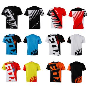 T-shirts masculins pour hommes en downhill jerseys de montagne de montagnes de montagne de VTT hors route dh bat fox moto motocrost motocross sportwear racing cycling w2pz