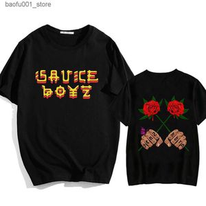 T-shirts pour hommes Hommes Eladio Carrion Sauce Boyz Monarca Esthétique Manga T-shirts Mode 100% Coton Doux Anime Tee-shirt Mignon Comic Hommes / Femmes T-shirt 022223H Q240220