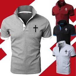 T-shirts hommes hommes mode été revers polos imprimé homme vêtements d'affaires vêtements golf polo respirant manches courtes hauts J240319