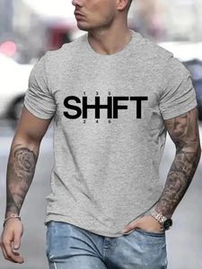 Mannen T-shirts Heren Grappig Besparen De Handgeschakelde Auto Tops Mannen T-shirt Ronde Hals Zes Snelheid Tees korte Mouw T-shirts 2024